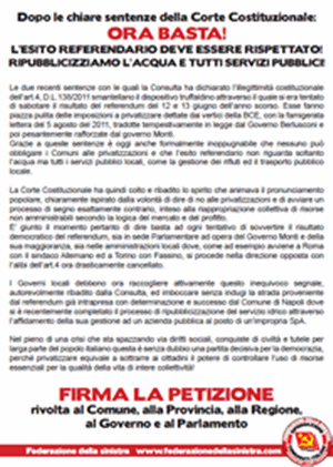 Manifesto petizione